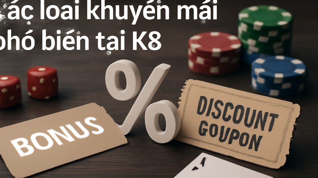 Minh họa: Các loại khuyến mãi phổ biến tại K8