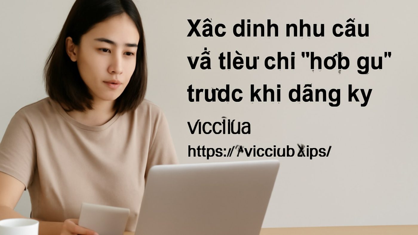 1) Xác định nhu cầu và tiêu chí “hợp gu” trước khi đăng ký Minh họa: 1) Xác định nhu cầu và tiêu chí “hợp gu” trước khi đăng ký